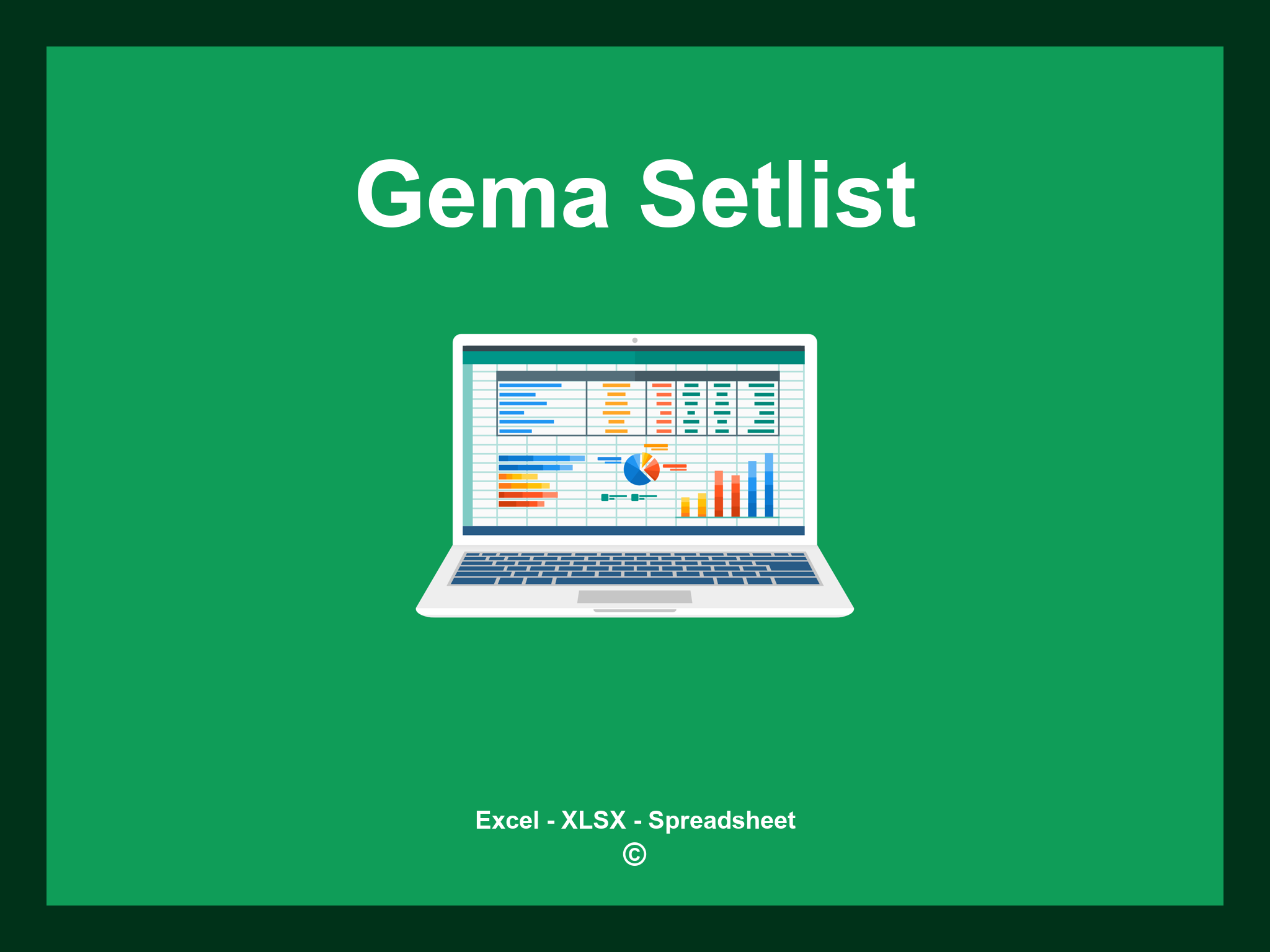 Gema Setlist Vorlage Excel